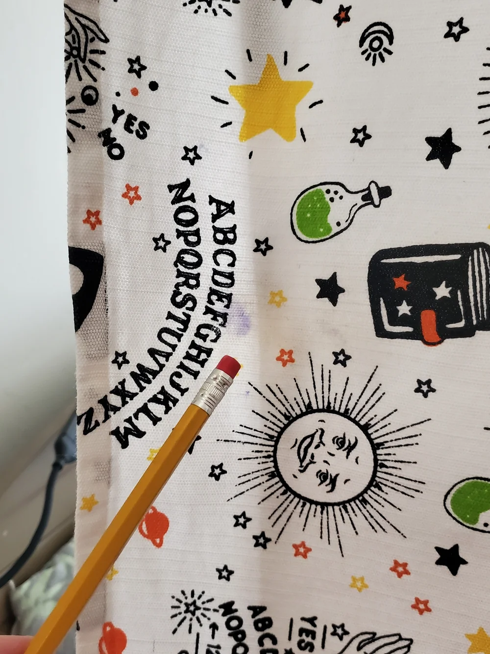 Bourbun St. Apothecary Witchy Cotton Shower Curtain